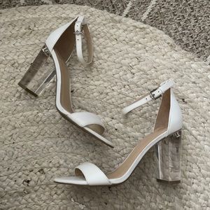 GUESS white heels